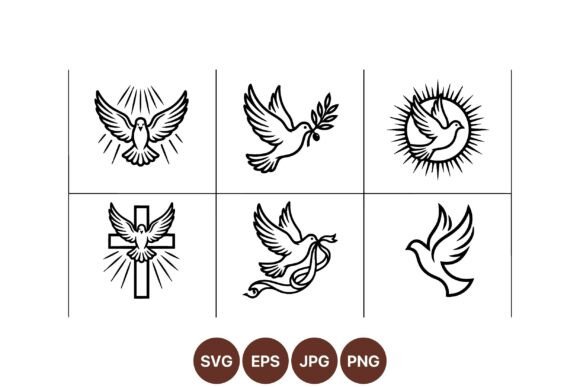 Download Peace Dove Line Art Icons - Dove Collection