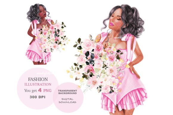 Download Fashion Girl Clip Art, PNG Illustrations - Illustration Collection