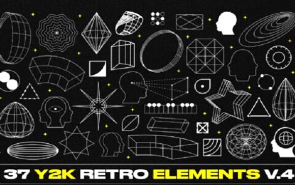 Download Y2K Retro Elements Bundle - Retro elements Collection
