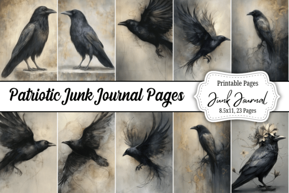 Download Gothic Crow Junk Journal Kit - Junk journal kit Collection